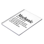 Dieselmechaniker-Definition-Funny-Reparateur Vater Notizblock (Linke Seite)