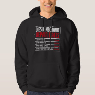 Dieselmechaniker, Reparaturpreise Hoodie