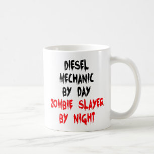 Dieselmechaniker-Zombietöter-Witz Kaffeetasse