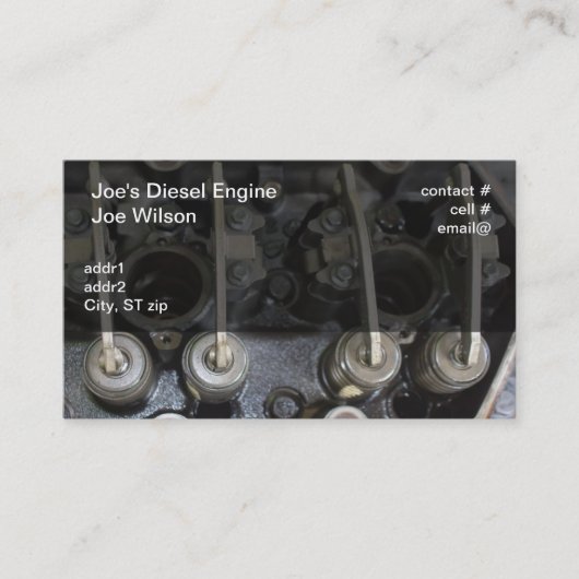 DieselMotorventile Visitenkarte (Vorderseite)