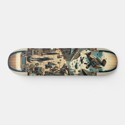 ‚Dieselpunk Airfield Deck‘ Skateboard (Horizontal)