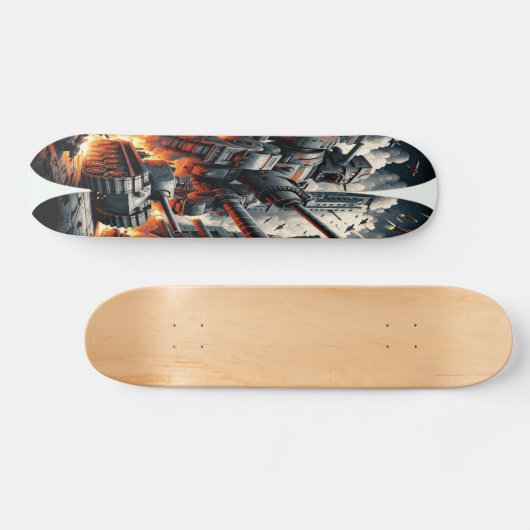‚Dieselpunk Mech Warfare Deck‘ Skateboard (Horizontal)
