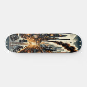 "Dieselpunk Urban Landscape Deck" Skateboard (Horizontal)