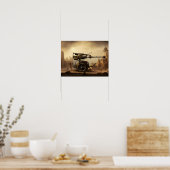 Dieselpunk War Machine Fantasy Art Poster (Küche)