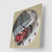 Dieselzug für den klassischen Motor Quadratische Wanduhr (Winkel)