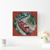 Dieselzug für den klassischen Motor Quadratische Wanduhr (Zuhause)