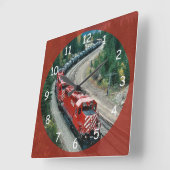 Dieselzug für den klassischen Motor Quadratische Wanduhr (Winkel)