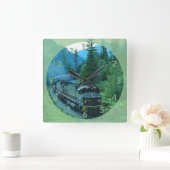 Dieselzug für den klassischen Motor Quadratische Wanduhr (Zuhause)