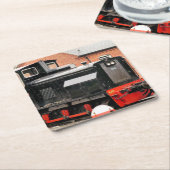 DIESELZUG RECHTECKIGER PAPPUNTERSETZER (angewinkelt)