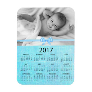 Diesen blauen Foto-2017-Mini-Kalender personalisie Magnet