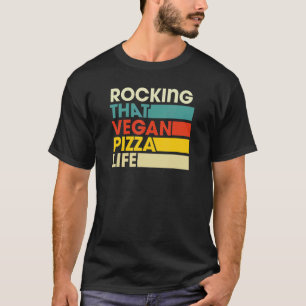 Diesen veganen Pizza-Lebensstil im Retro-Vintage-S T-Shirt