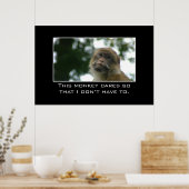 Dieser Affe kümmert sich darum, dass ich nicht [XL Poster (Küche)