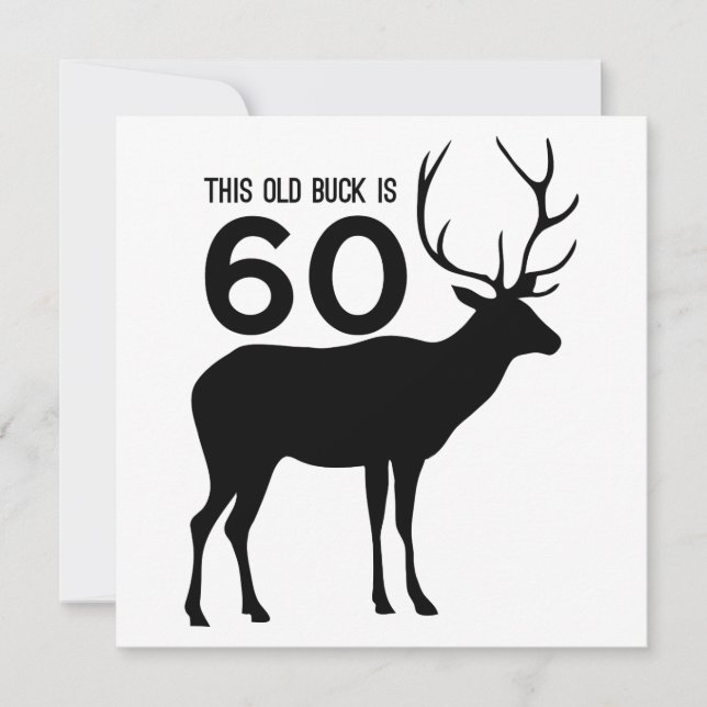 Dieser alte Buck ist 60 (Vorderseite)