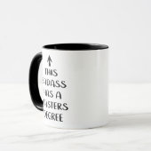 Dieser Angeber hat einen Masterabschluss Lustiger Tasse (Vorderseite Links)