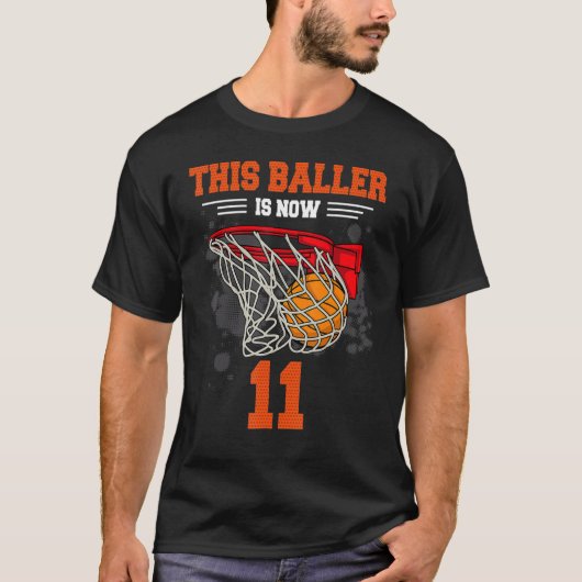 Dieser Baller ist jetzt 11 Basketball 11. Geburtst T-Shirt (Vorderseite)