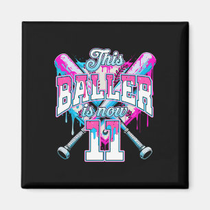 Dieser Baller ist jetzt 11 Eiscreme Baseball Tropf Magnet