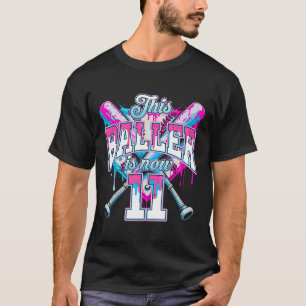 Dieser Baller ist jetzt 11 Eiscreme Baseball Tropf T-Shirt