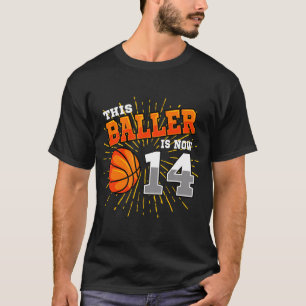 Dieser Baller ist jetzt 14 Basketball 14. Geburtst T-Shirt