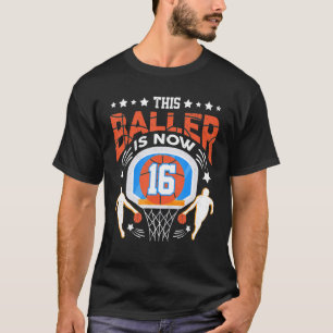 Dieser Baller ist jetzt 16 Basketballspieler 16 Bi T-Shirt
