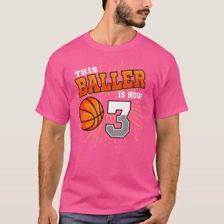 Dieser Baller ist jetzt 3 Basketball 3. Geburtstag T-Shirt