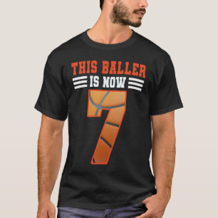 Dieser Baller ist jetzt 7 Basketball 7. Geburtstag T-Shirt