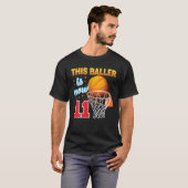 Dieser Baller ist jetzt elf Jahre alt 11. Geburtst T-Shirt (Vorne ganz)