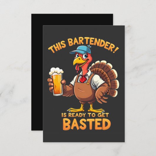 Dieser Barkeeper ist bereit, sich zu blamieren Dankeskarte (Vorne/Hinten)