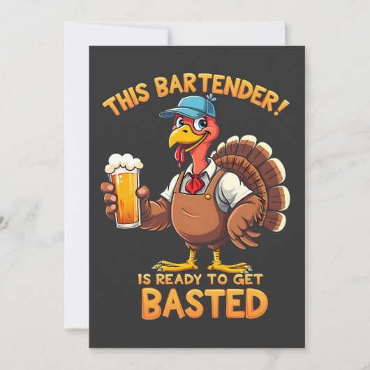 Dieser Barkeeper ist bereit, sich zu blamieren Einladung (Vorderseite)