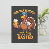 Dieser Barkeeper ist bereit, sich zu blamieren Einladung (Stehend Vorderseite)