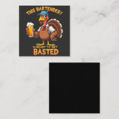 Dieser Barkeeper ist bereit, sich zu blamieren Quadratische Visitenkarte (Vorne/Hinten)