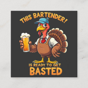 Dieser Barkeeper ist bereit, sich zu blamieren Quadratische Visitenkarte
