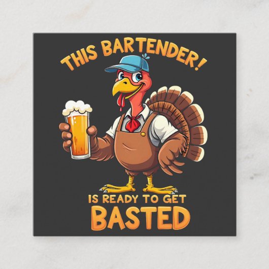Dieser Barkeeper ist bereit, sich zu blamieren Quadratische Visitenkarte (Vorderseite)