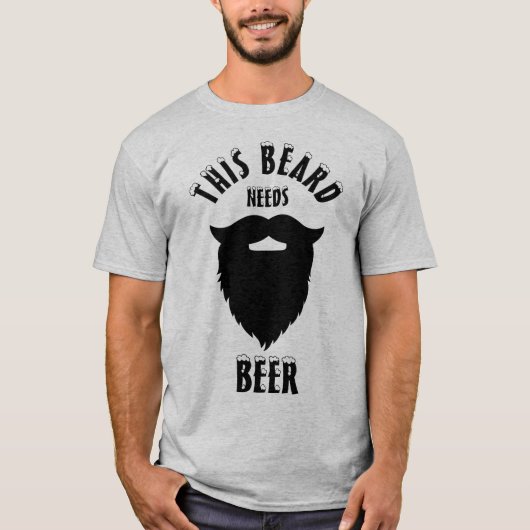 Dieser Bart braucht Bier, T-Shirt (Vorderseite)