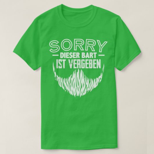 Dieser Bart ist als Bartbart mit voller Länge zuge T-Shirt (Design vorne)