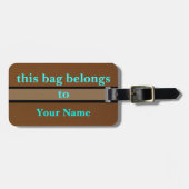 Dieser Beutel gehört Gepäckanhänger (Vorderseite horizontal)