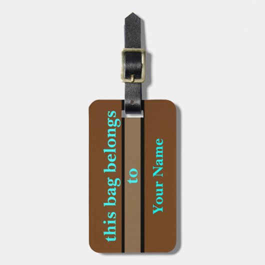 Dieser Beutel gehört Gepäckanhänger (Vorderseite vertikal)