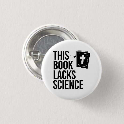 Dieser Bibel fehlt es an Wissenschaft Button (Vorne & Hinten)