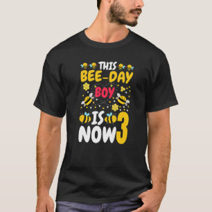 Dieser Bienentag Junge ist jetzt 3. Geburtstag Par T-Shirt