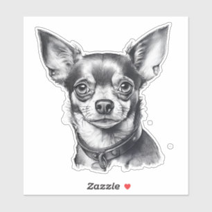 Dieser charmante Chihuahua-Aufkleber Aufkleber