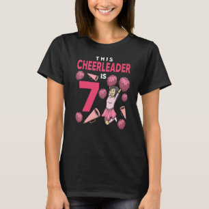Dieser Cheerleader ist 7 Geburtstag Cheerleader Bi T-Shirt