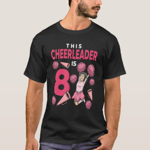 Dieser Cheerleader ist 8 Geburtstag Cheerleader Bi T-Shirt