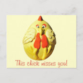 Dieser Chick Misses You Postkarte (Vorderseite)