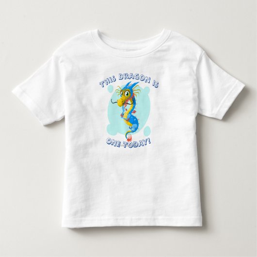 Dieser Drache ist heute eins - das erste Geburtsta Kleinkind T-shirt (Vorderseite)