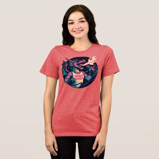 Dieser Drache spaltet Feuer Tri-Blend Shirt (Vorderseite voll)