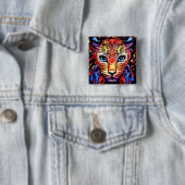 Dieser farbenfrohe Leopard-Look Button (Beispiel)