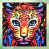 Dieser farbenfrohe Leopard-Look  Fensteraufkleber (Blatt 3)