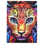 Dieser farbenfrohe Leopard-Look Klemmbrett (Rückseite)