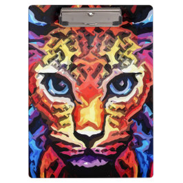 Dieser farbenfrohe Leopard-Look  Klemmbrett