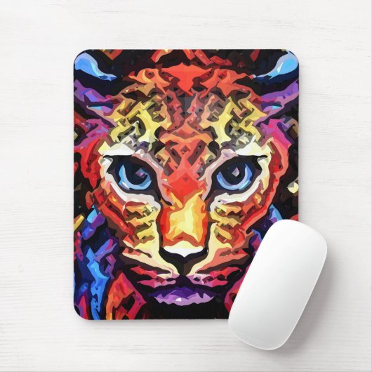 Dieser farbenfrohe Leopard-Look Mousepad (Mit Mouse)