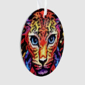 Dieser farbenfrohe Leopard-Look Ornament (Vorderseite)